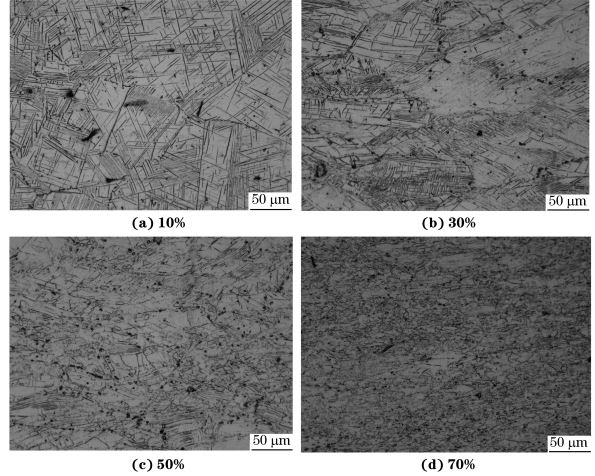 圖４ 在９８０ ℃、應變速率為０．０１０s－１